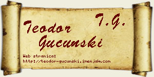 Teodor Gucunski vizit kartica